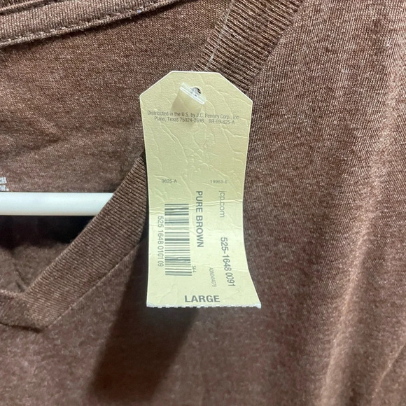 Arizona Jean Company Classic Brown V-Neck Men's Tee - Picture 5 of 8